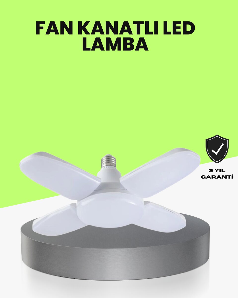 Katlanabilir 4 Kollu LED Ampül 60 Watt 6000 Lumen Beyaz Işık 1 Katlanabilir 4 Kollu LED Ampül 60 Watt 6000 Lumen Beyaz Işık
