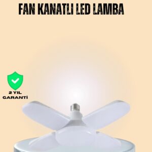 Yüksek Işık Güçlü LED Ampül 4 Kollu Katlanır Pervane Tasarım