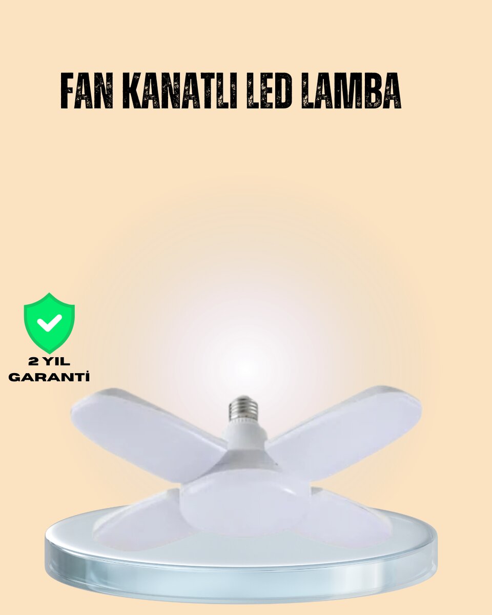 Yüksek Işık Güçlü LED Ampül 4 Kollu Katlanır Pervane Tasarım 1 Yüksek Işık Güçlü LED Ampül 4 Kollu Katlanır Pervane Tasarım
