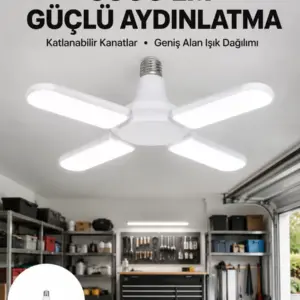Enerji Tasarruflu LED Ampül 60 Watt 4 Kollu Beyaz Işık Yeni Nesil