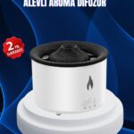 3D Alev Işıklı Aromaterapi Makinesi – 360 ml Su Kapasiteli Sessiz Difüzör