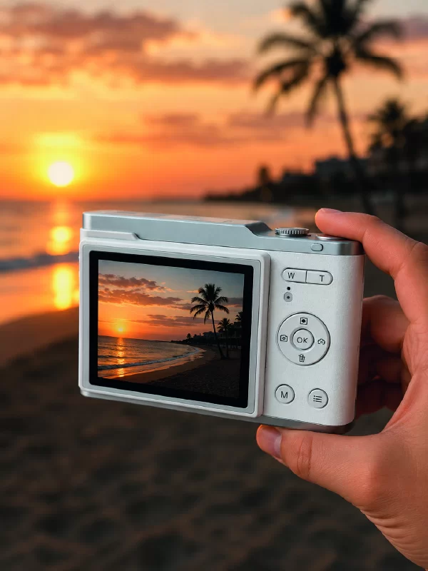 Beyaz 4K Video Kayıtlı 48 MP Dijital Fotoğraf Makinesi Otomatik Odaklama 2 Beyaz 4K Video Kayıtlı 48 MP Dijital Fotoğraf Makinesi Otomatik Odaklama - Görsel 2