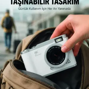 Haydiburaya 44 Taşınabilir Dijital Kamera Otomatik Odaklama ve Beauty Modu