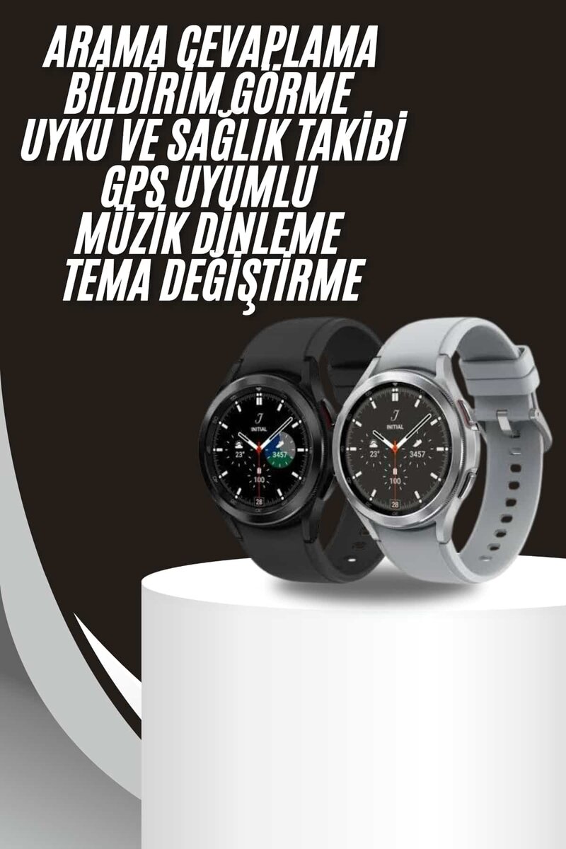 Akıllı Saat Bluetooth Bağlantılı Yuvarlak Ekran Plastik Kordonlu 2 Akıllı Saat Bluetooth Bağlantılı Yuvarlak Ekran Plastik Kordonlu - Görsel 2