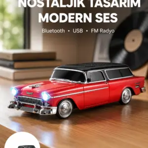 Taşınabilir Klasik Araç Tasarımlı Kablosuz Hoparlör