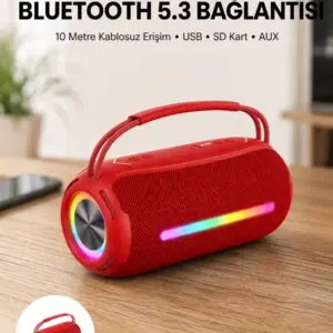 RGB Işıklı Taşınabilir Hoparlör – Çoklu Bağlantı Desteği