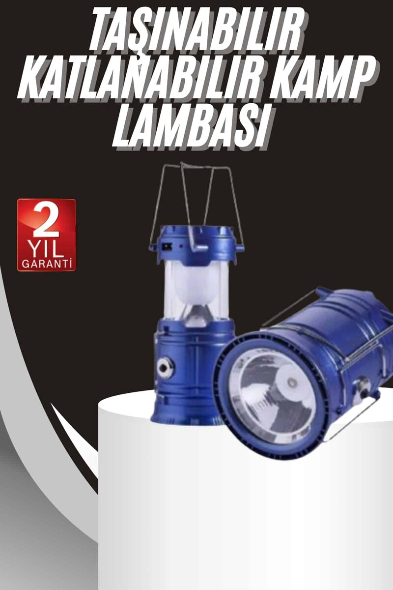 Kamp Lambası Solar Şarjlı Kızaklı Kamp Feneri Led Lamba Işıldak 1 Kamp Lambası Solar Şarjlı Kızaklı Kamp Feneri Led Lamba Işıldak