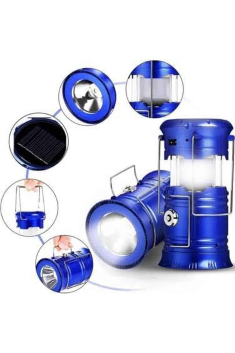 Kamp Lambası Solar Şarjlı Kızaklı Kamp Feneri Led Lamba Işıldak 2 Kamp Lambası Solar Şarjlı Kızaklı Kamp Feneri Led Lamba Işıldak - Görsel 2