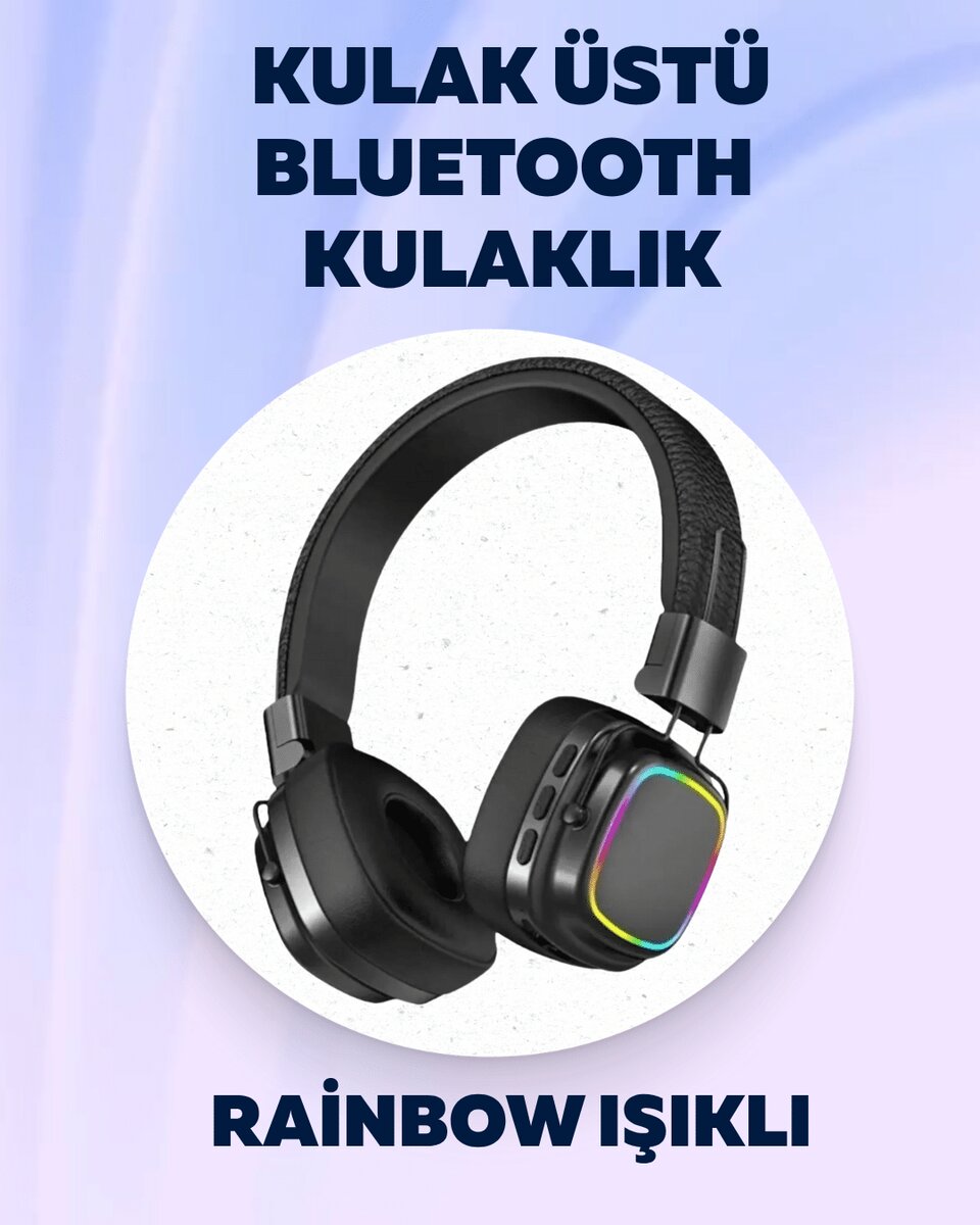 Yüksek Ses Kaliteli Kablosuz Kulak Üstü Kulaklık – BT 5.3 1 Yüksek Ses Kaliteli Kablosuz Kulak Üstü Kulaklık – BT 5.3