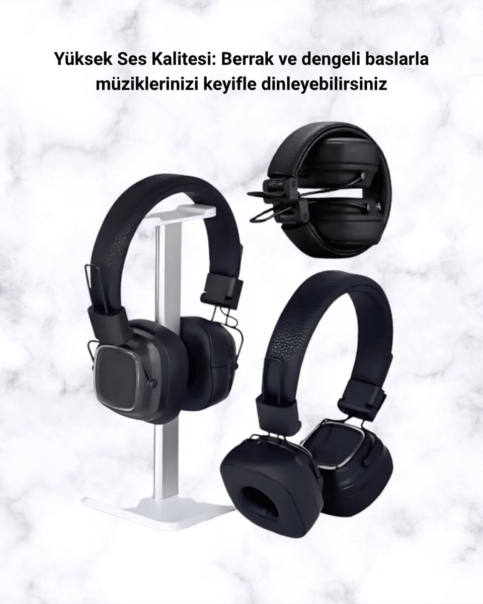 Kablosuz RGB Işıklı Katlanabilir Bluetooth Kulak Üstü Kulaklık 4 Kablosuz RGB Işıklı Katlanabilir Bluetooth Kulak Üstü Kulaklık - Görsel 4