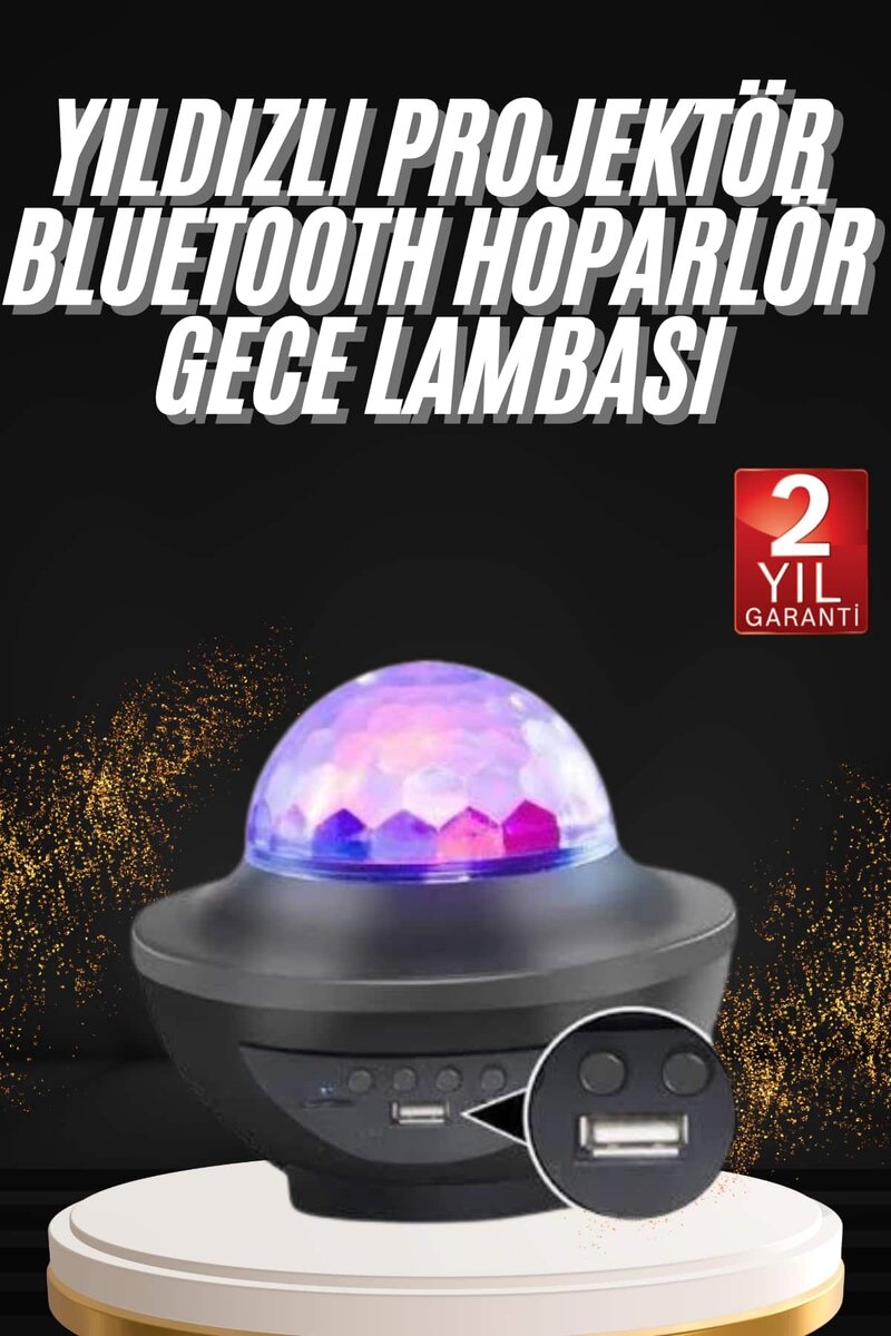 Dönen Işıklı Disko Topu Projektör Müzik Çalarlı Disco Speaker 1 Dönen Işıklı Disko Topu Projektör Müzik Çalarlı Disco Speaker