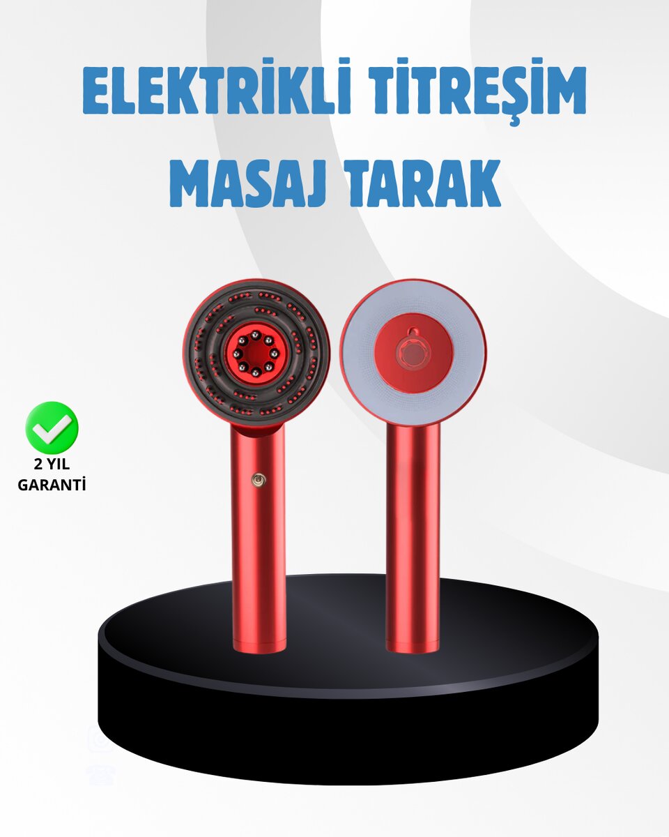 Saç Büyüme Destekleyici Elektrikli Masaj Tarak LED ve Titreşimli 1 Saç Büyüme Destekleyici Elektrikli Masaj Tarak LED ve Titreşimli