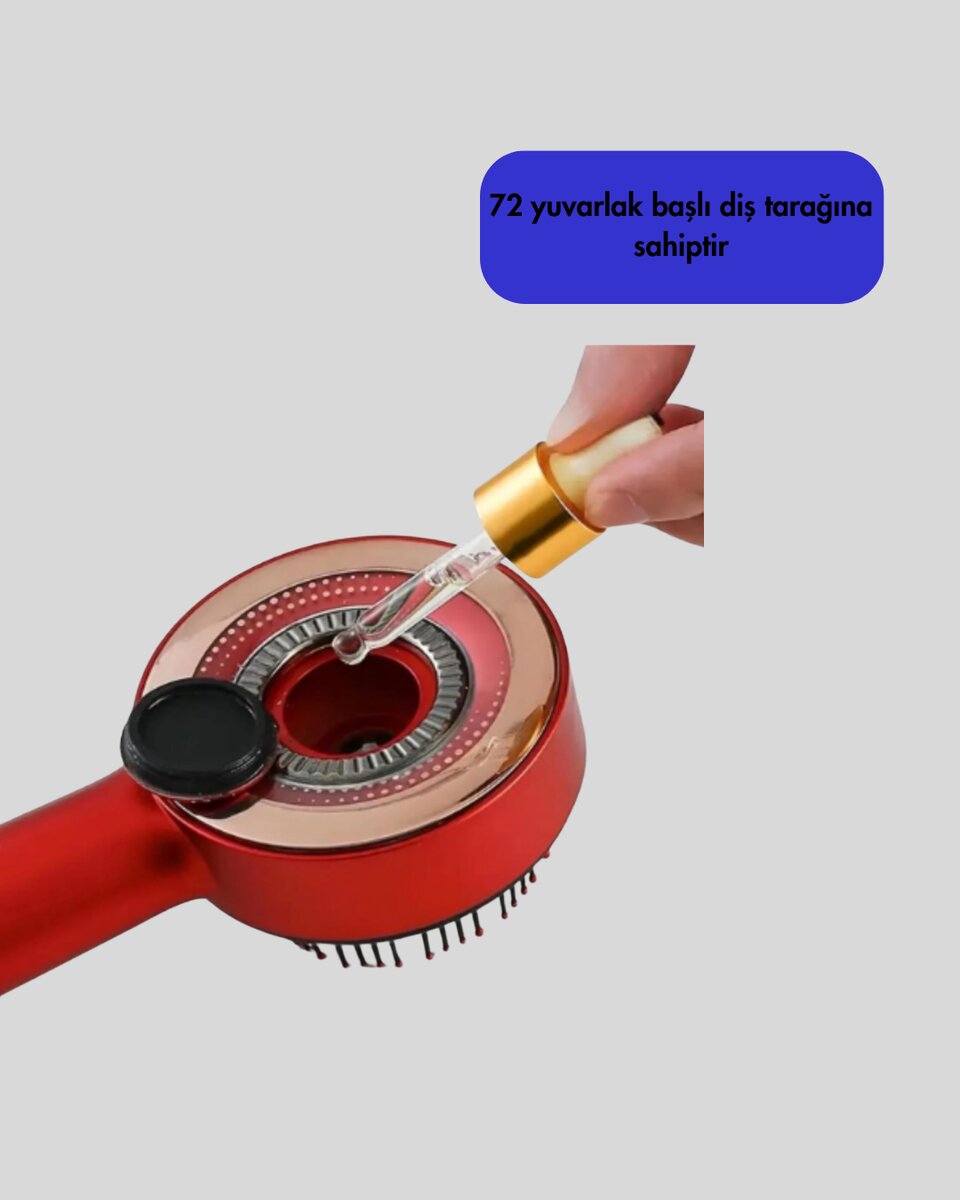 Elektrikli Titreşim Masaj Tarak Kırmızı Işık Terapi 3 Elektrikli Titreşim Masaj Tarak Kırmızı Işık Terapi - Görsel 3