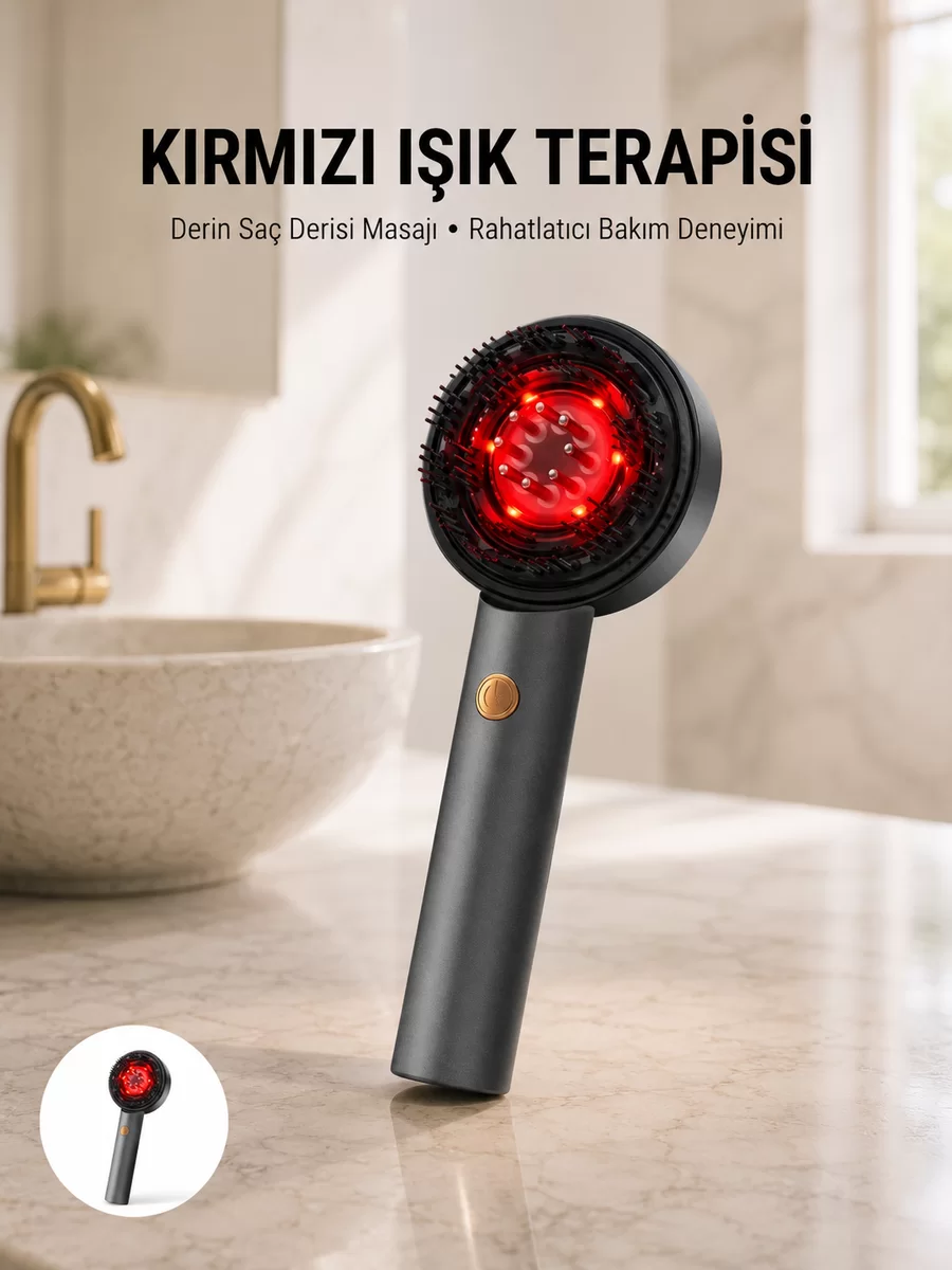 Saç Büyüme Destekleyici Elektrikli Masaj Tarak Yağ Aplikatörlü Yeni Nesil 1 Saç Büyüme Destekleyici Elektrikli Masaj Tarak Yağ Aplikatörlü Yeni Nesil