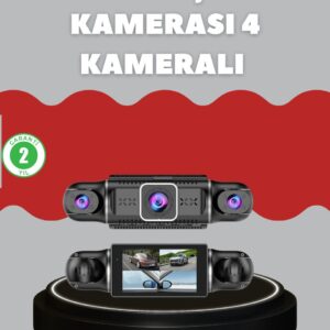 4 Kameralı Araç Kayıt Cihazı Full HD Park İzleme Gece Görüş