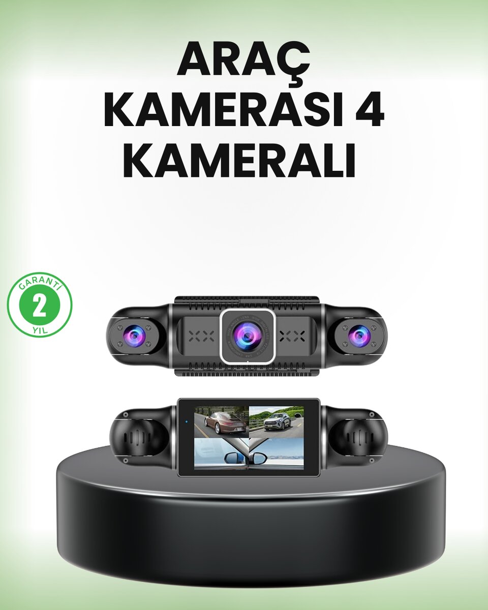 GPS’li 4 Kameralı Araç İç Dış Kayıt Sistemi 1080P WiFi Destekli 1 GPS’li 4 Kameralı Araç İç Dış Kayıt Sistemi 1080P WiFi Destekli