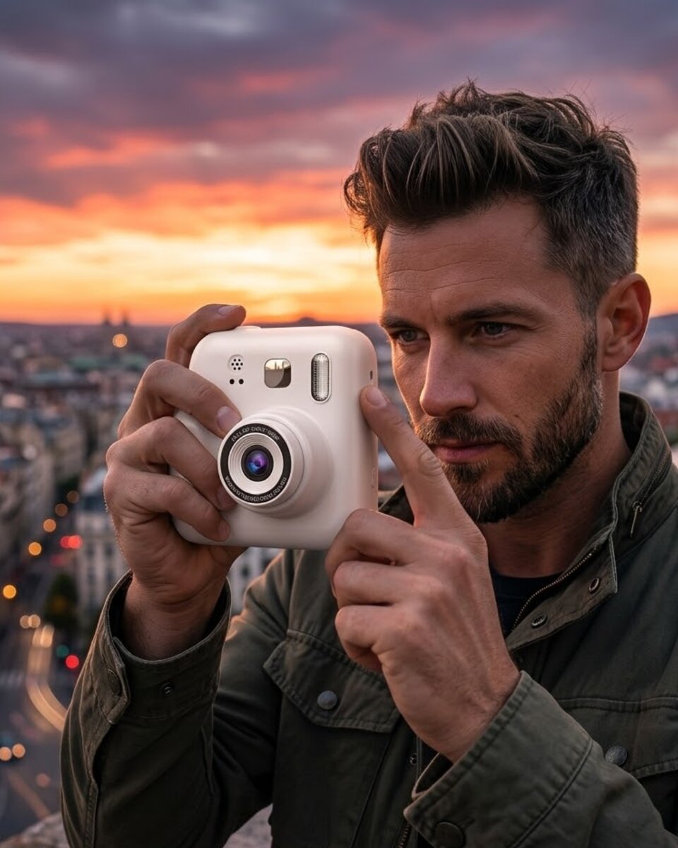 Eğlenceli Baskılı Çocuk Fotoğraf Makinesi Video Çekim 4 Rulo Kağıt 5 Kalem Set 1 Eğlenceli Baskılı Çocuk Fotoğraf Makinesi Video Çekim 4 Rulo Kağıt 5 Kalem Set