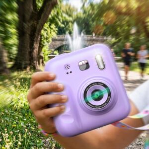 Haydiburaya 47 Çocuk Dijital Fotoğraf Makinesi Anında Baskı ve 4 Rulo Kağıt 5 Kalem Hediye