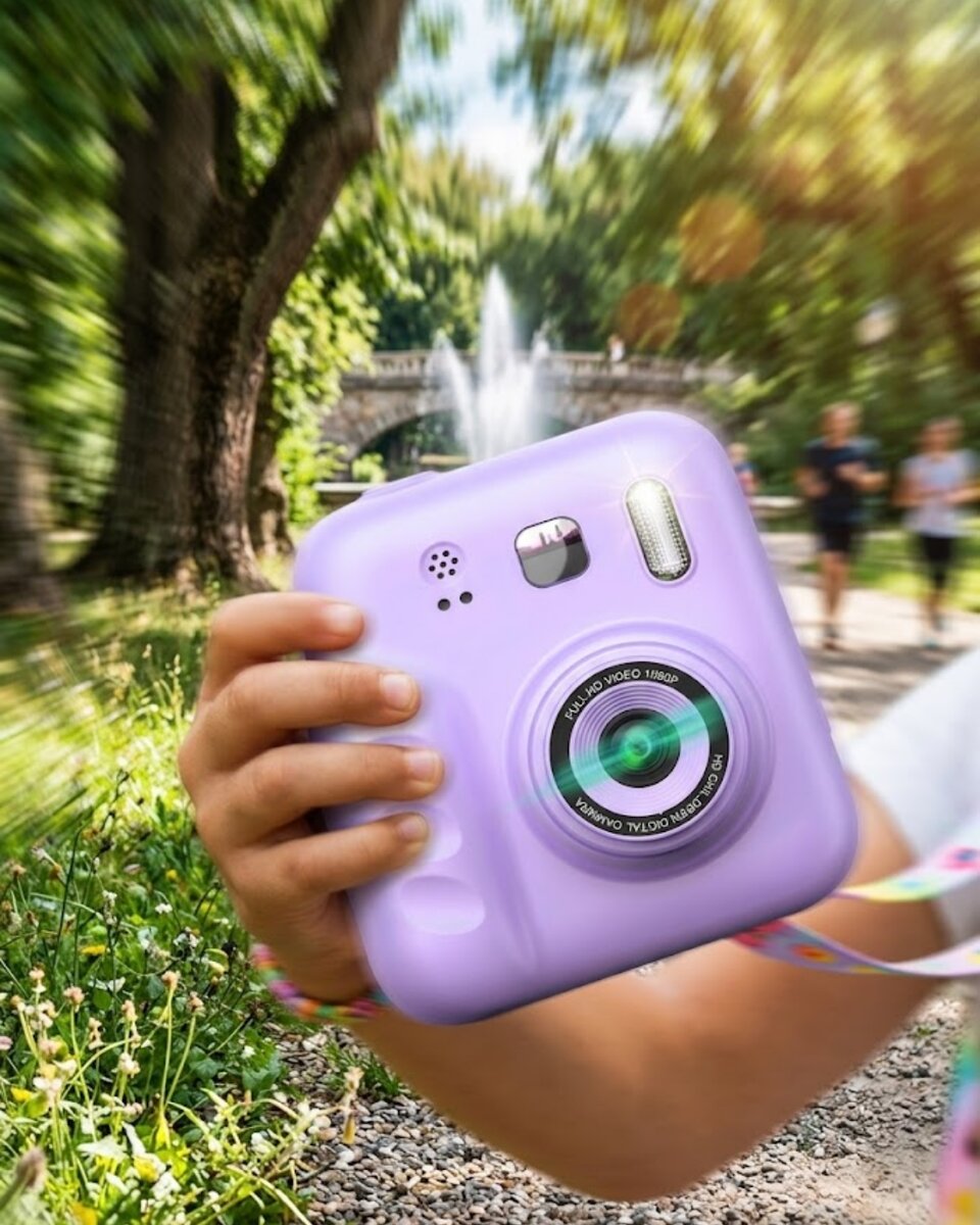 Çocuk Dijital Fotoğraf Makinesi Anında Baskı ve 4 Rulo Kağıt 5 Kalem Hediye 1 Çocuk Dijital Fotoğraf Makinesi Anında Baskı ve 4 Rulo Kağıt 5 Kalem Hediye