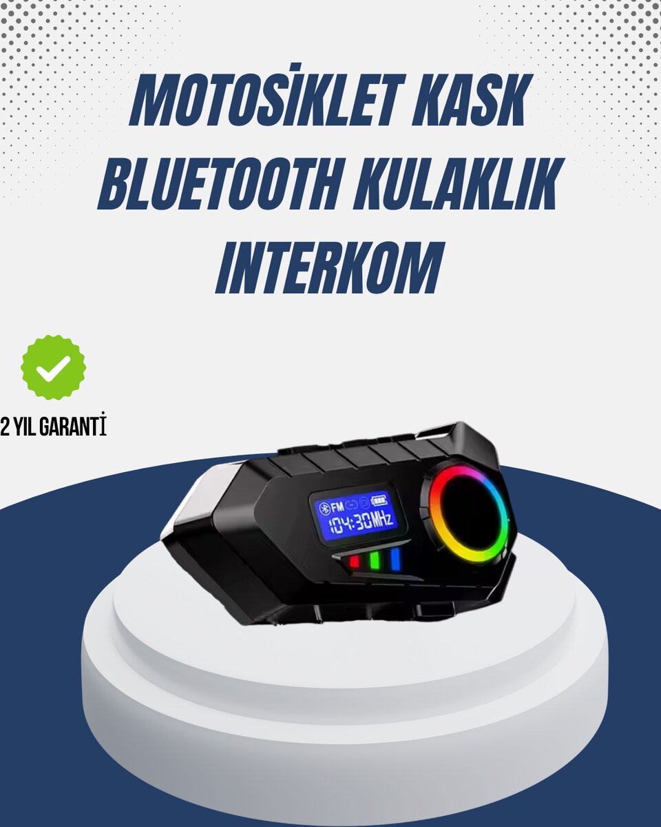 Kablosuz Bluetooth İnterkom IP65 Suya Dayanıklı 40mm HD Ses ve 40 Saat Pil 1 Kablosuz Bluetooth İnterkom IP65 Suya Dayanıklı 40mm HD Ses ve 40 Saat Pil
