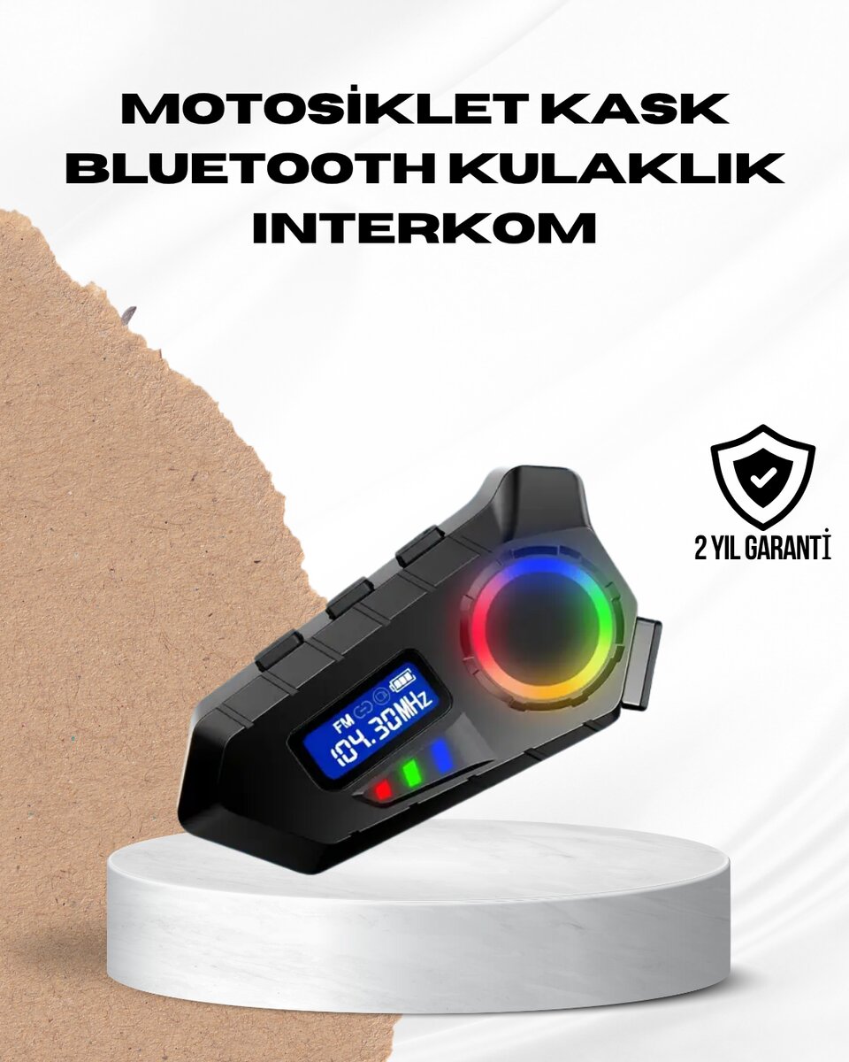 Bluetooth 5.4 İnterkom IP65 Toz ve Su Geçirmez LED Göstergeli 1 Bluetooth 5.4 İnterkom IP65 Toz ve Su Geçirmez LED Göstergeli