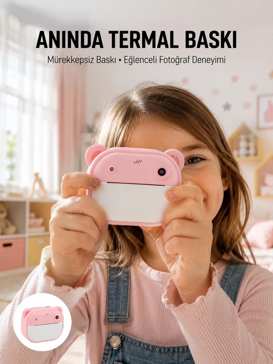 Termal Baskılı HD Şipşak Kamera 24MP Çift Lensli 32GB Hafızalı 1 Termal Baskılı HD Şipşak Kamera 24MP Çift Lensli 32GB Hafızalı