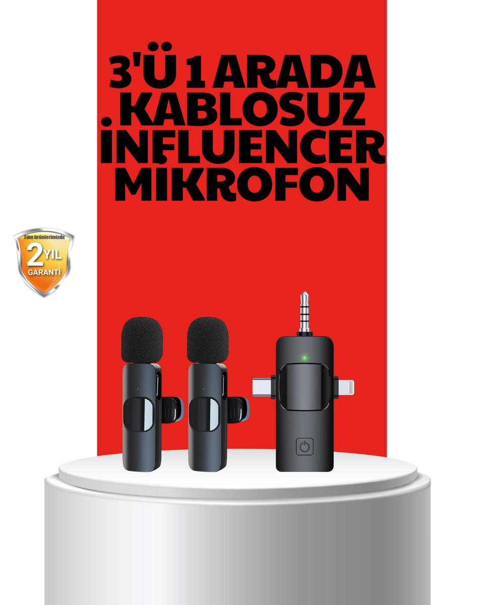 Kablosuz Mikrofon - Telefon ve Bilgisayar Uyumlu 1 Kablosuz Mikrofon - Telefon ve Bilgisayar Uyumlu