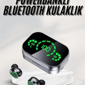 Haydiburaya 10 Yeni Nesil Bluetooth Kulaklık Çağrı Cevaplayabilen Dijital Göstergeli Powerbankli