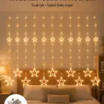 Yıldız Desenli Perde Tipi Peri Led 3x3 Metre Aydınlatma Yeni Nesil