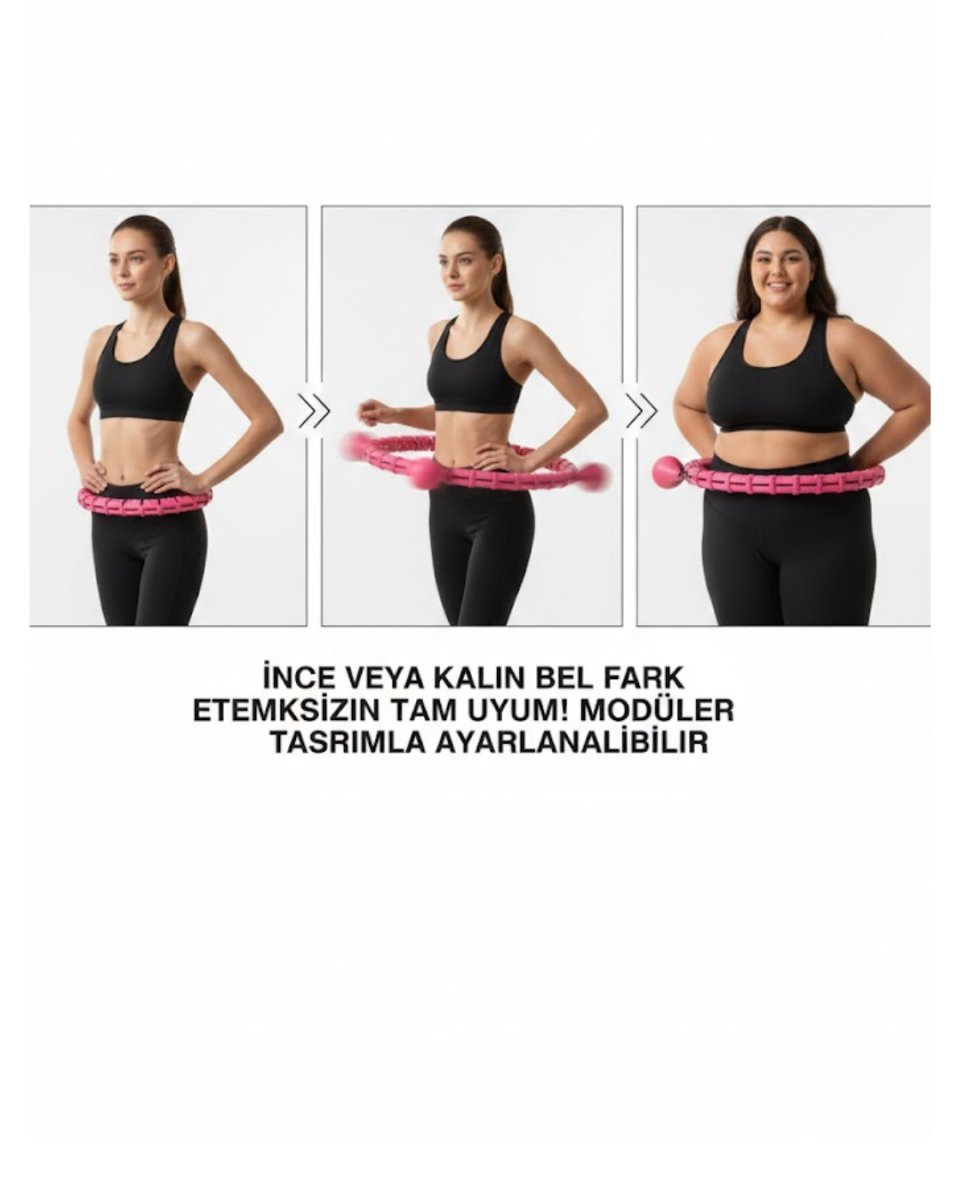 Masajlı Akıllı Hula Hoop Ayarlanabilir Fitness Çemberi 2 Masajlı Akıllı Hula Hoop Ayarlanabilir Fitness Çemberi - Görsel 2