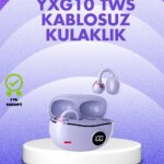 YXG10 Kablosuz Kulaklık – Bluetooth 5.4, Dokunmatik, LED Ekranlı Şarj Kutusu