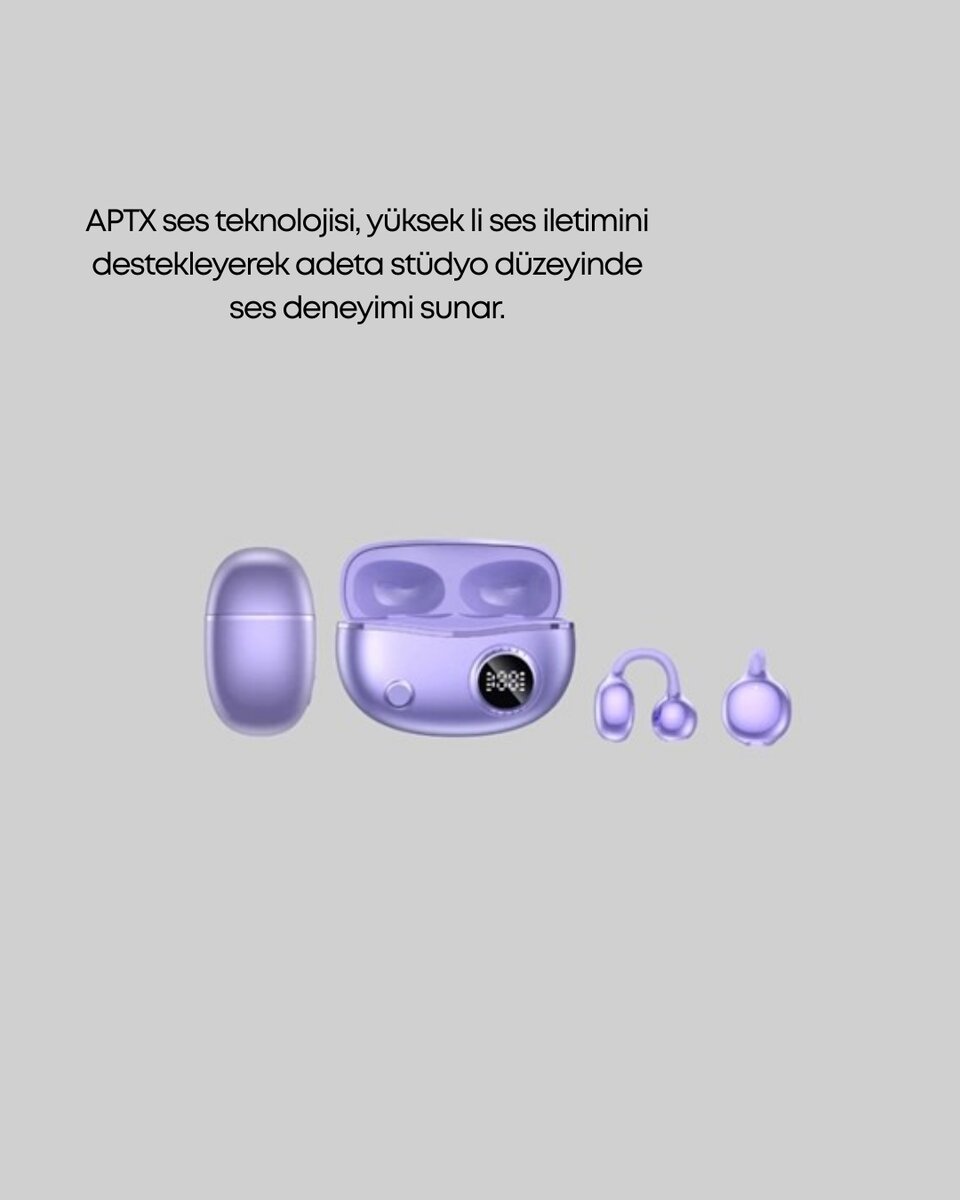 YXG10 Klipsli Açık Kulaklık – Spor İçin Uygun, APTX Ses, Ergonomik Yapı 2 YXG10 Klipsli Açık Kulaklık – Spor İçin Uygun, APTX Ses, Ergonomik Yapı - Görsel 2