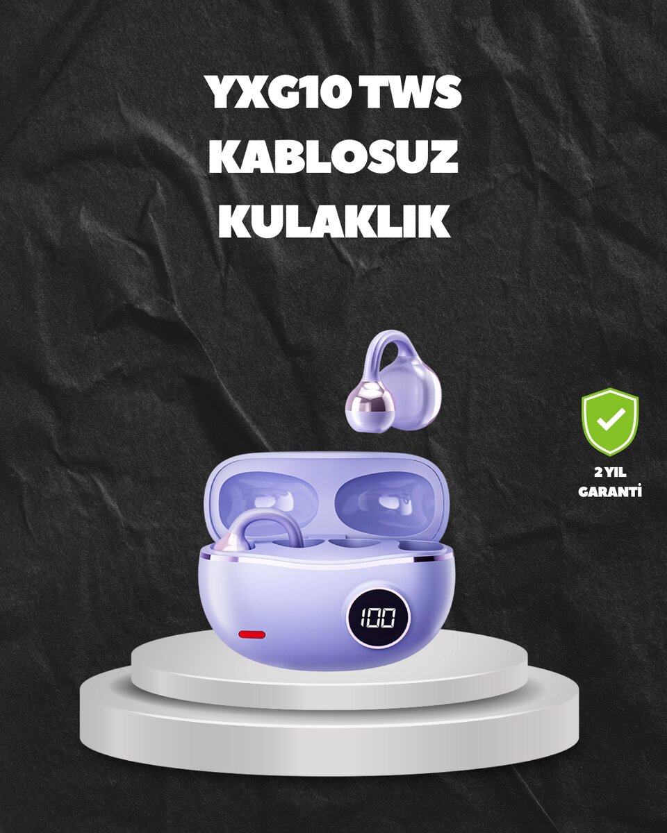 YXG10 TWS Kablosuz Kulak İçi – Elmacık Kemiği İletimli, Şık ve Hafif 1 YXG10 TWS Kablosuz Kulak İçi – Elmacık Kemiği İletimli, Şık ve Hafif