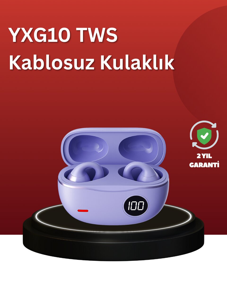 YXG10 Açık Kulak Bluetooth Kulaklık – Klipsli, Güvenli Spor Tasarım, 30 Saat Pil 1 YXG10 Açık Kulak Bluetooth Kulaklık – Klipsli, Güvenli Spor Tasarım, 30 Saat Pil