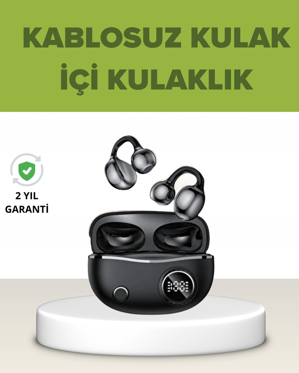 Açık Kulak Tasarımlı Bluetooth 5.4 Kablosuz Kulaklık – Uzun Pil Ömrü 1 Açık Kulak Tasarımlı Bluetooth 5.4 Kablosuz Kulaklık – Uzun Pil Ömrü