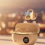 Şık ve Taşınabilir Bluetooth Kulaklık Gün Boyu Kullanım 2 Kurdele Küpe Hediyeli