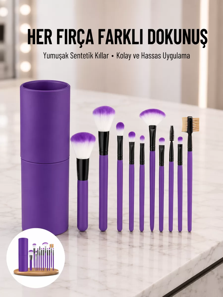 12 Parça Profesyonel Makyaj Fırçası Far Fırçası Allık Fırçası Yumuşak Kıllı 1 12 Parça Profesyonel Makyaj Fırçası Far Fırçası Allık Fırçası Yumuşak Kıllı