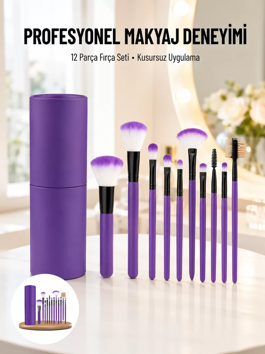 12 Parça Makyaj Fırçası Yumuşak Kıllı Profesyonel Fırça Seti Yüksek Kaliteli Pürüzsüz 1 12 Parça Makyaj Fırçası Yumuşak Kıllı Profesyonel Fırça Seti Yüksek Kaliteli Pürüzsüz
