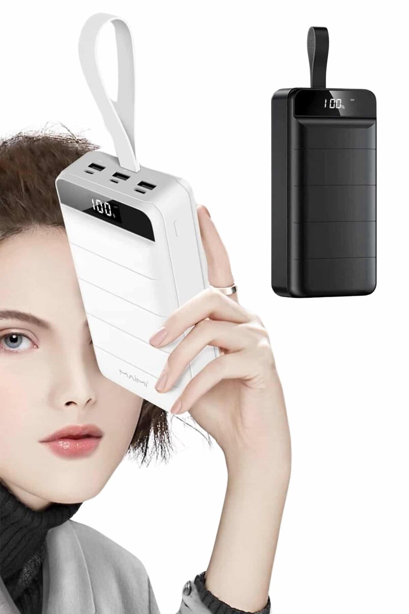 50.000 Mah Powerbank Turbo Hızlı Led Göstergeli Android İOS Uyumlu Taşınabilir Askılı 2 50.000 Mah Powerbank Turbo Hızlı Led Göstergeli Android İOS Uyumlu Taşınabilir Askılı - Görsel 2