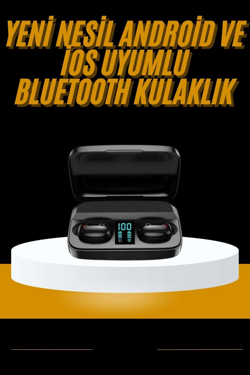 Kablosuz Dijital Göstergeli Çağrı Cevaplayabilen TWS 5.0 Bluetooth Kulaklık 1 Kablosuz Dijital Göstergeli Çağrı Cevaplayabilen TWS 5.0 Bluetooth Kulaklık