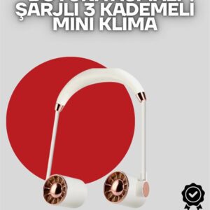 Boyuna Asılan Taşınabilir Küçük Fan | Turbo Motor 5 Kanat Katlanabilir Gövde