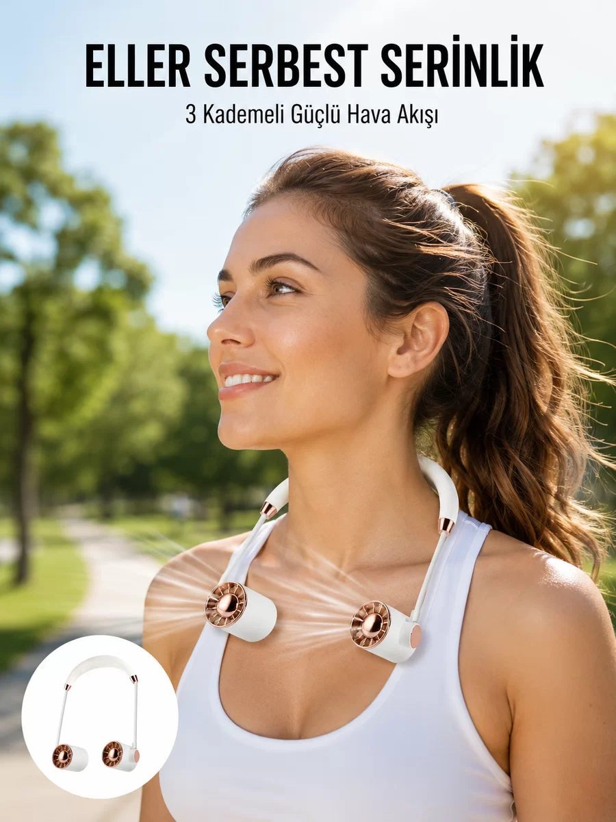 USB Şarjlı Boyun Fanı | Hafif Katlanabilir Taşınabilir Düşük Gürültülü Fan Yeni Nesil 1 USB Şarjlı Boyun Fanı | Hafif Katlanabilir Taşınabilir Düşük Gürültülü Fan Yeni Nesil