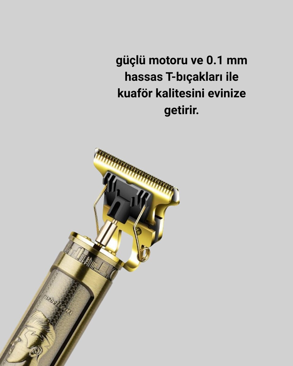0.1 mm Hassas Kesim Tıraş Makinesi Şarjlı Metal Gövde 2 0.1 mm Hassas Kesim Tıraş Makinesi Şarjlı Metal Gövde - Görsel 2