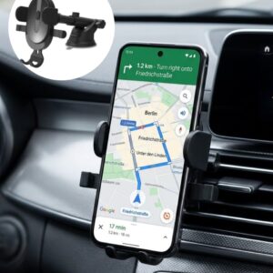 Araç Havalandırma Telefon Tutucu 360 Derece Döner Otomatik Kilitli Stand