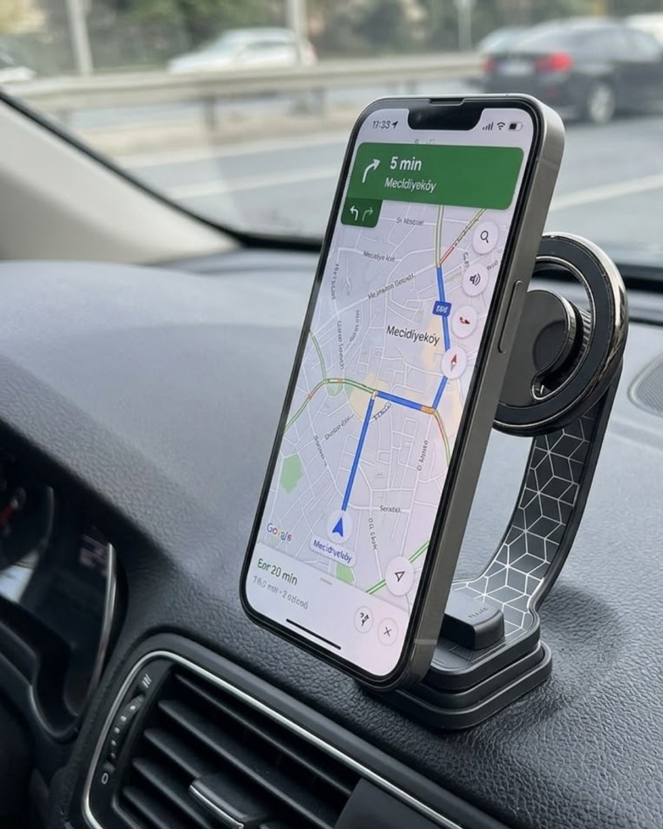 Araç İçi Manyetik Telefon Tutucu Katlanabilir Navigasyon Standı 1 Araç İçi Manyetik Telefon Tutucu Katlanabilir Navigasyon Standı