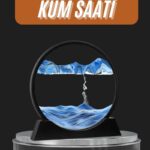 Dekoratif Sulu Kum Saati Ofis Masa Üstü Ev Yuvarlak Kum Saati