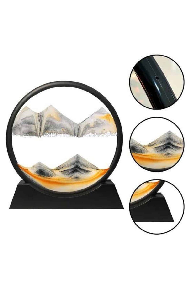 3D LED Işıklı Kum Saati Gece Lambası Hareketli Sulu Kum Saati Orta Boy 2 3D LED Işıklı Kum Saati Gece Lambası Hareketli Sulu Kum Saati Orta Boy - Görsel 2