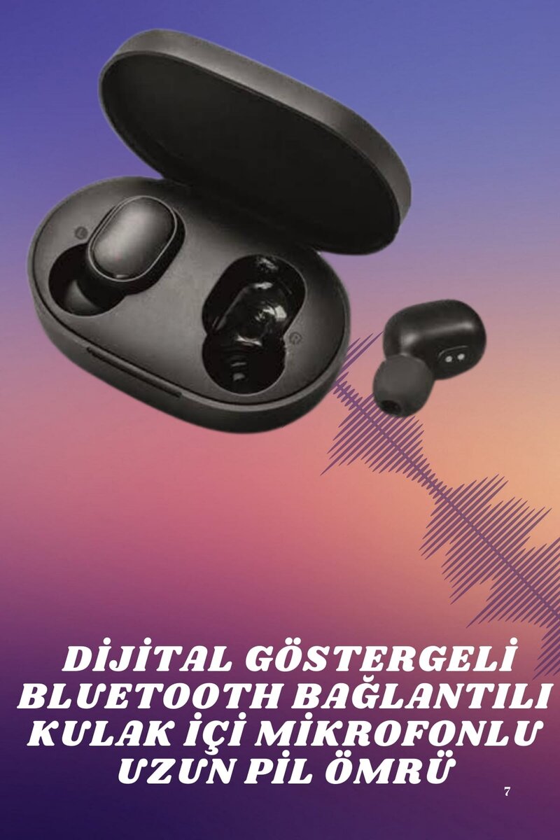 Kablosuz Kulak İçi Bluetooth Kulaklık Stereo Dokunmatik Kontrollü Kulaklık 2 Kablosuz Kulak İçi Bluetooth Kulaklık Stereo Dokunmatik Kontrollü Kulaklık - Görsel 2