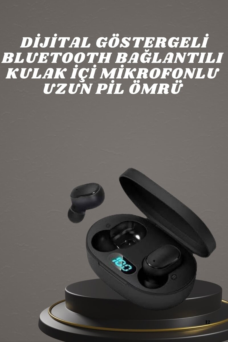 Bluetooth Kulaklık TWS Yüksek Ses Kaliteli Kesintisiz Dijital Göstergeli Kulaklık 2 Bluetooth Kulaklık TWS Yüksek Ses Kaliteli Kesintisiz Dijital Göstergeli Kulaklık - Görsel 2