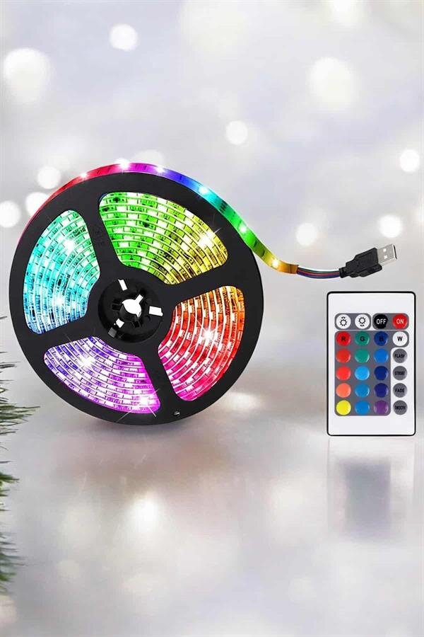 Yeni Nesil RGB Işıklı 10Metre Şerit Led Kumandalı Şarj Edilebilir 4 Yeni Nesil RGB Işıklı 10Metre Şerit Led Kumandalı Şarj Edilebilir - Görsel 4